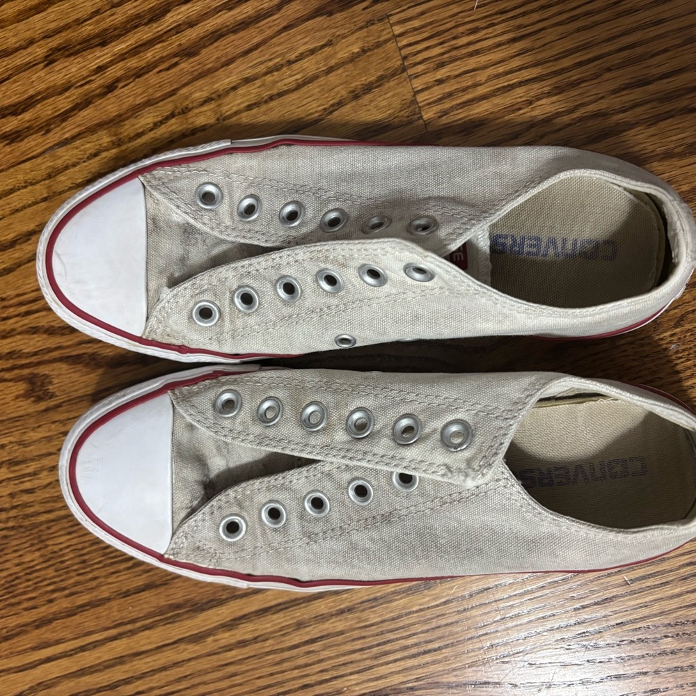 Converse Beige Slip-On Sneakers